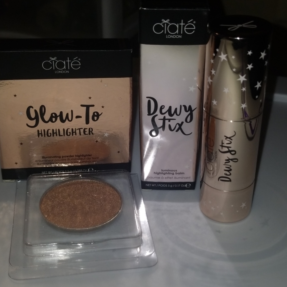 2/$15 Ciate London Dewy Stix & Glow-To highlighter